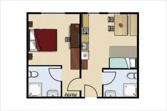 Grundriss - Enzian, Ferienwohnung in Obertauern, Apparthotel Kirchgasser Grundriss - Enzian, Ferienwohnung in Obertauern, Apparthotel Kirchgasser