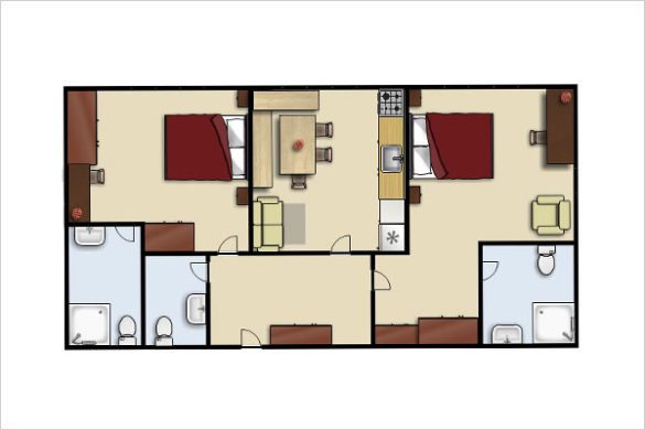 Grundriss Frauenschuh - Ferienwohnung in Obertauern, Apparthotel Kirchgasser