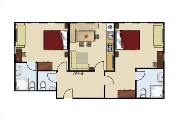 Grundriss - Frauenschuh, Ferienwohnung in Obertauern, Apparthotel Kirchgasser