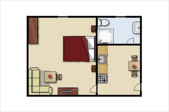 Grundriss Schusternagerl - Ferienwohnung in Obertauern, Apparthotel Kirchgasser